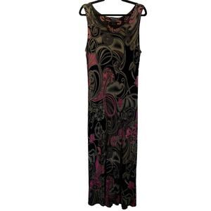 Vintage Y2K‎ Made in Heaven Mesh Floral Maxi Dress